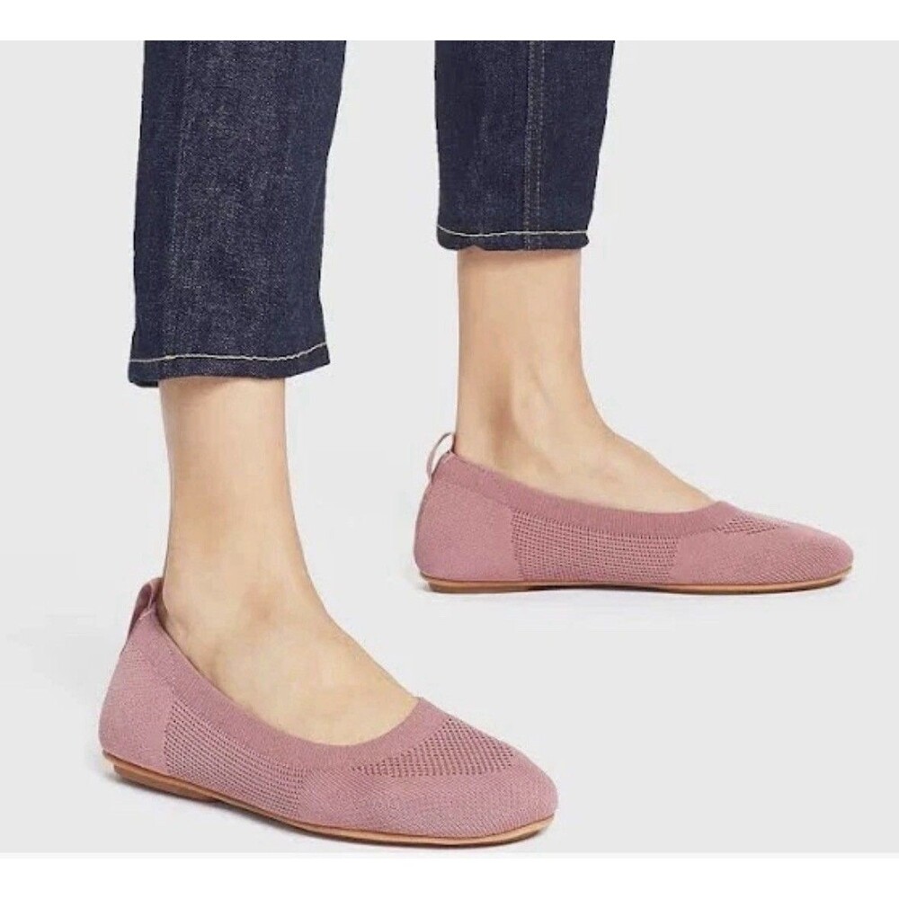 FitFlop Allegro Multi-Knit Pink Ballet Flats Round Toe Slip On Shoes Women Sz‎ 9